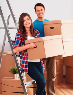 Female Prime Pro Mover smiling during a household relocation